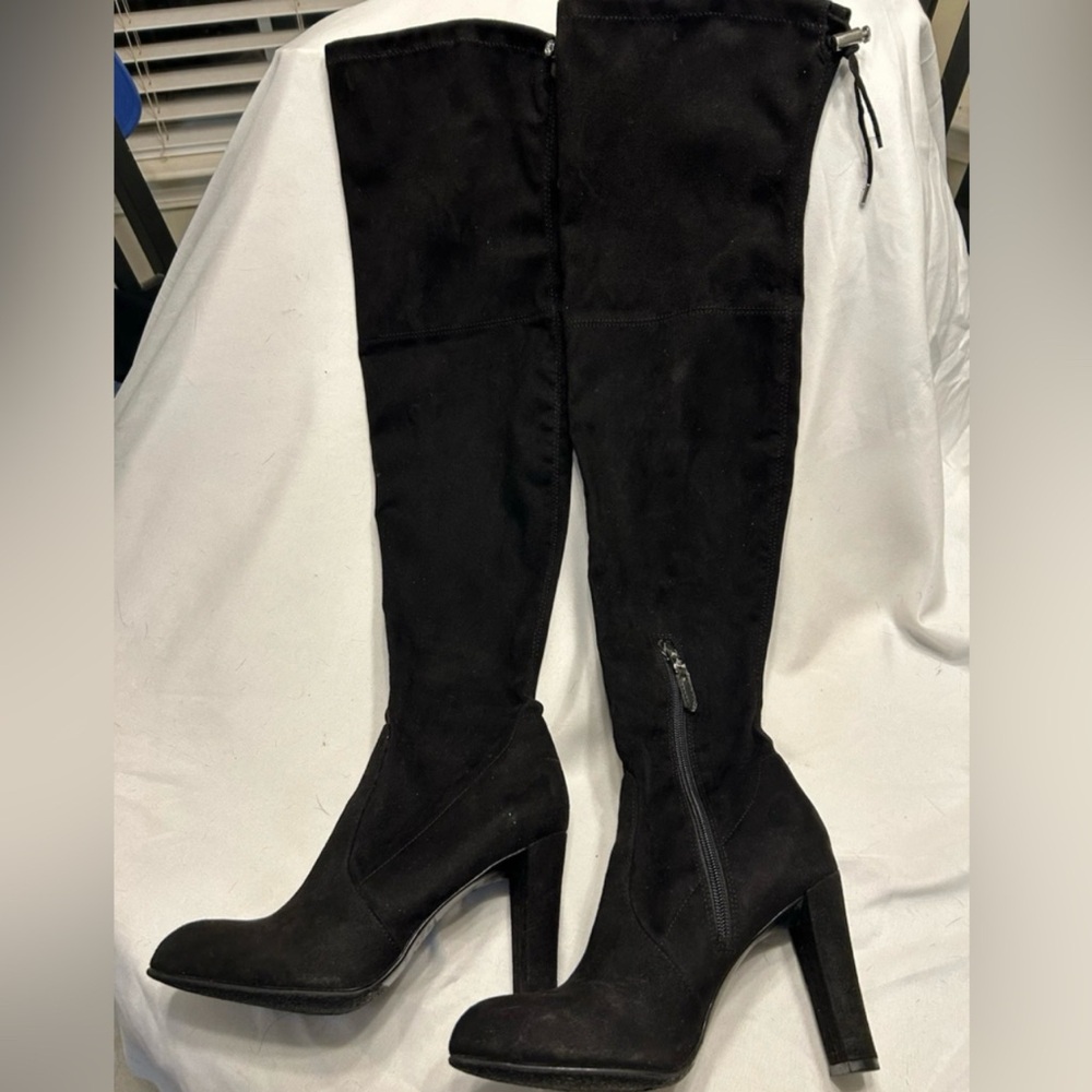 Sam Edelman Kent Black Over-The-Knee Microsuede Boots Size 6